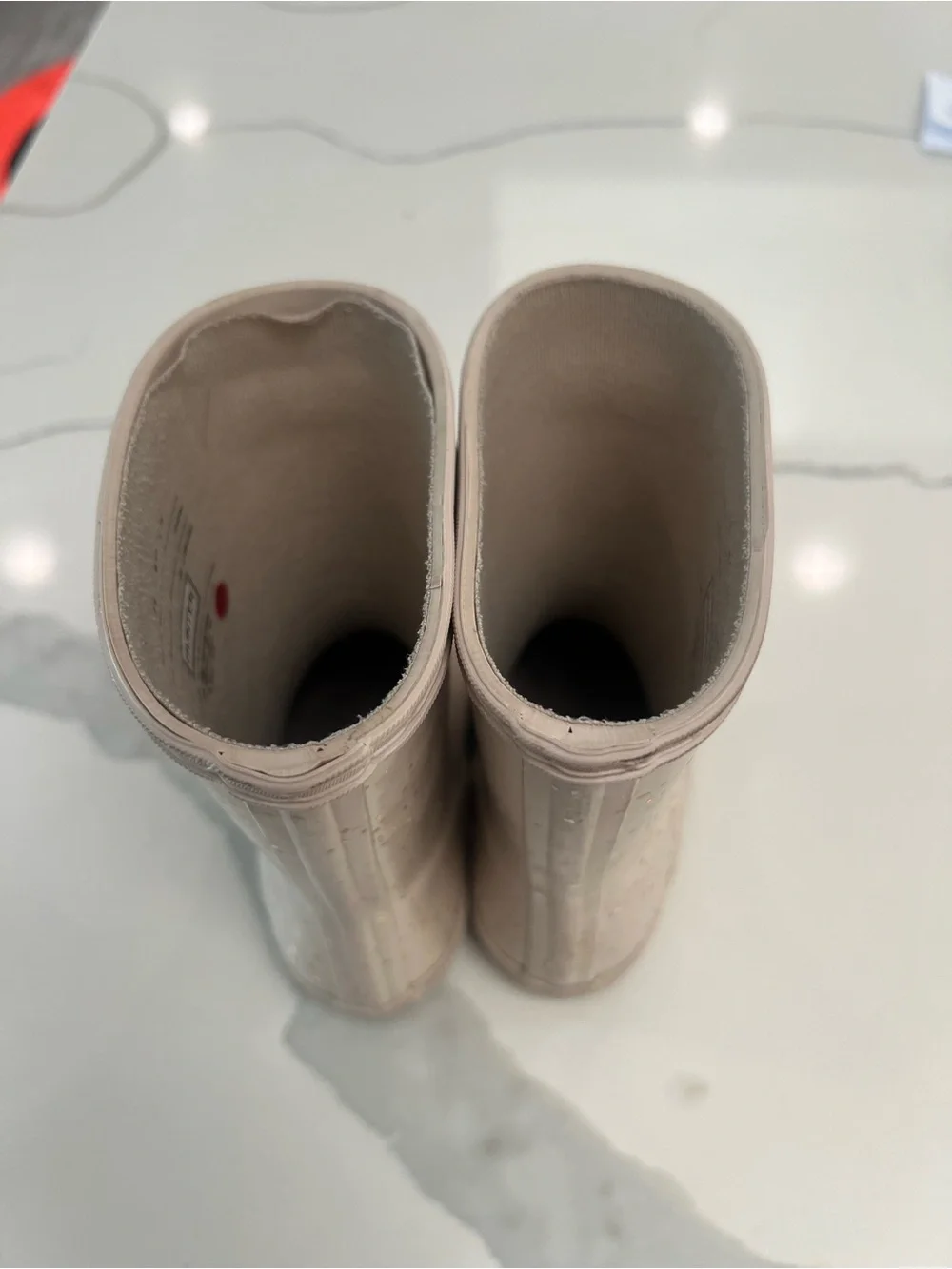 Hunter Kids Light Beige Glitter Rain Boots